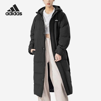 Adidas/阿迪达斯正品2024冬款男女同款保暖过膝长款羽绒服JW1686