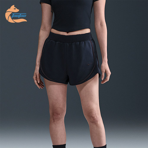 Nike/耐克正品2025夏季款女士跑步经典中腰斜纹短裤HJ0319-010