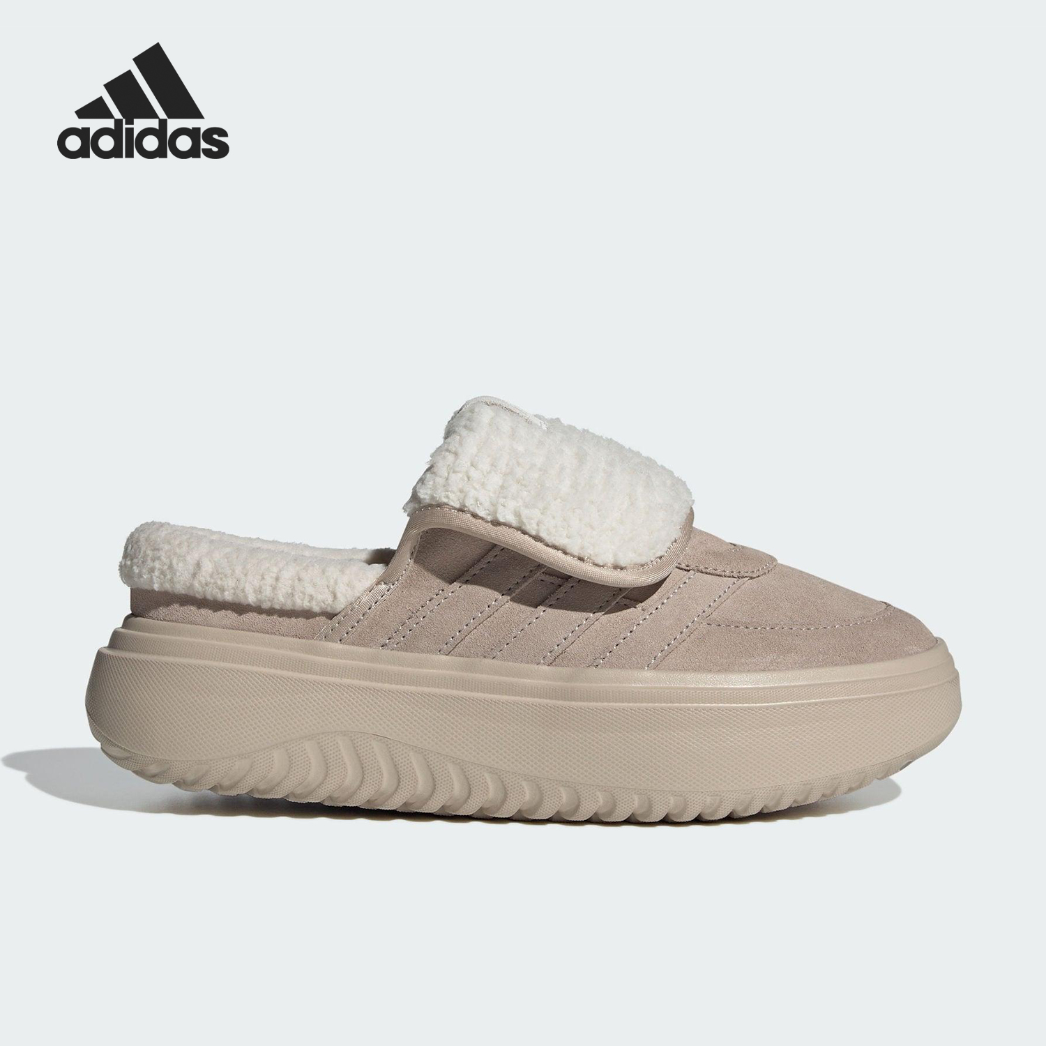 Adidas/阿迪达斯正品GRAND COURT女士休闲保暖厚底耐磨棉鞋JS4997