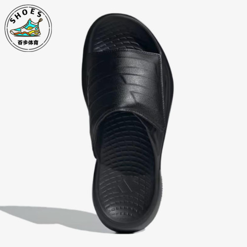 Adidas/阿迪达斯正品LIGHTBLAZE新款男女经典黑色鞋拖鞋JQ8056