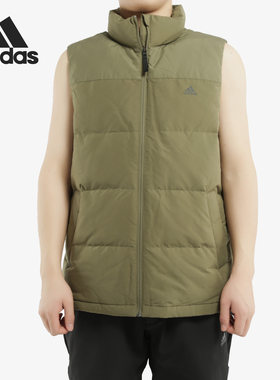 Adidas/阿迪达斯正品男子保暖轻便运动休闲羽绒服背心 EH4000