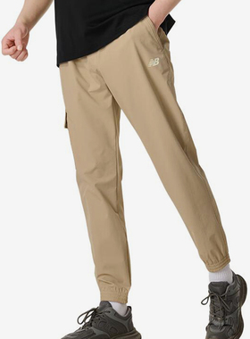 New Balance/NB正品运动男子纯色系带中腰束脚长裤AMP42320-SOT
