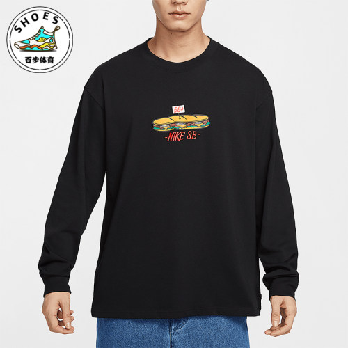 Nike/耐克正品25年春季男士圆领宽松休闲印花长袖HJ0807-010