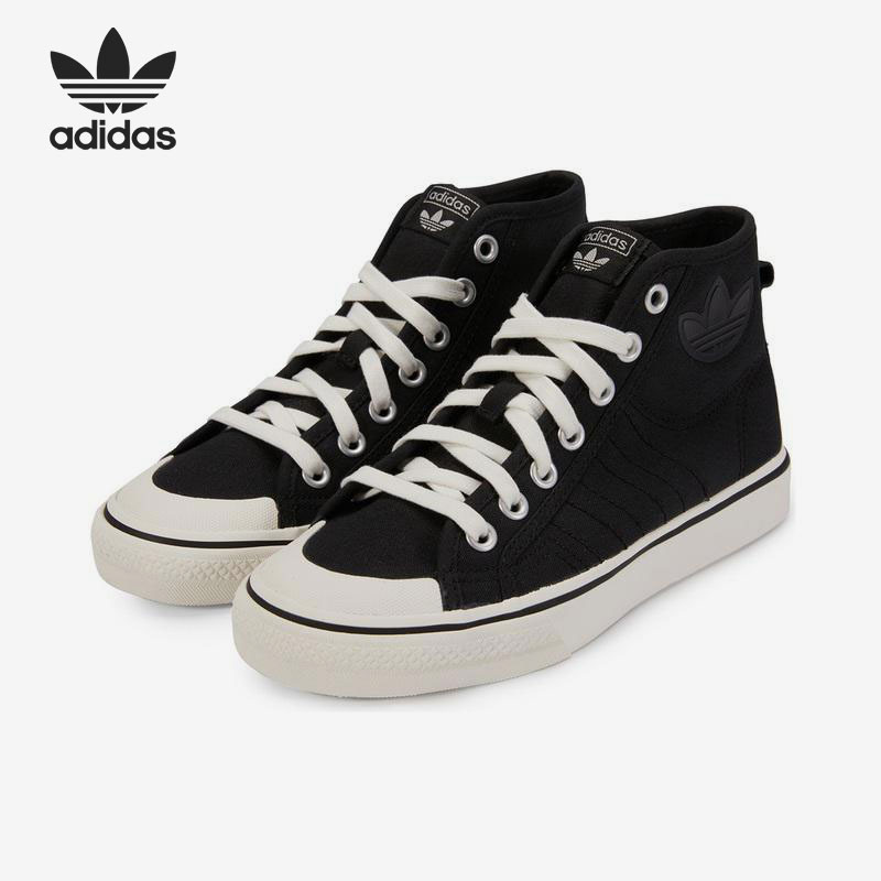 阿迪达斯帆布休闲高帮板鞋