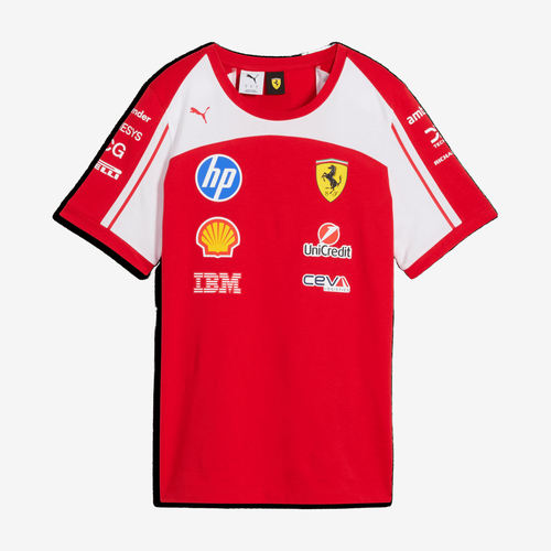 Puma彪马正品F1 Ferrari赛车车迷版女圆领套头短袖T恤713836-01