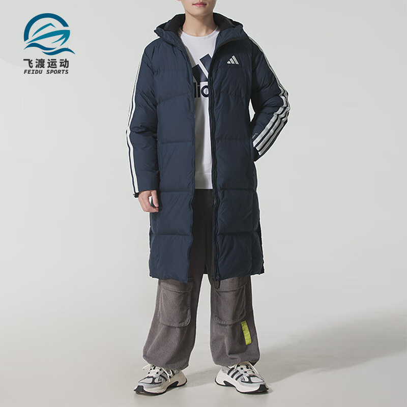 Adidas/阿迪达斯正品2025冬季款男士日常连帽保暖羽绒服KC2499