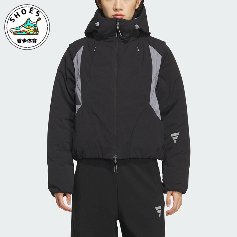 Adidas/阿迪达斯正品FUTURE STYLE女士休闲可拆卸保暖棉服KS0072