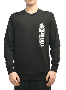 Puma/彪马正品春季新款男子简约休闲印花圆领卫衣531416-01