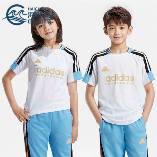 阿迪达斯大童运动休闲短裤