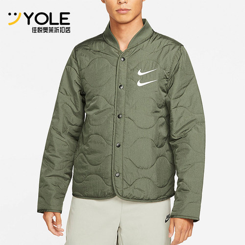 Nike/耐克正品新款男士双勾刺绣保暖防风运动休闲棉服DM1247-380