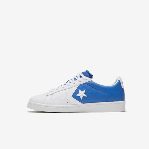 Converse匡威 Cons Pro Leather男女同款低帮复古板鞋蓝白167590C