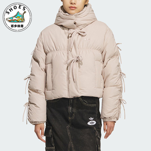 DOWN女士休闲时尚 Adidas PLAY BOW 连帽羽绒服KC2610 阿迪达斯正品