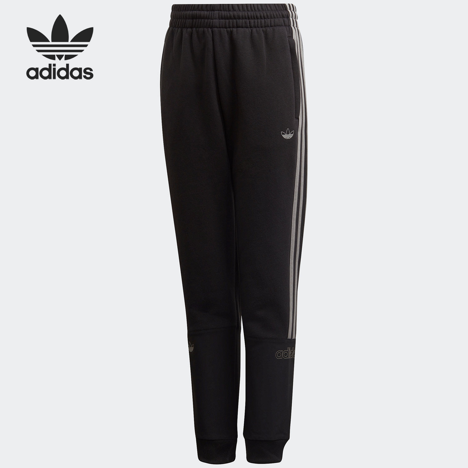 三叶草大童宽松休闲运动长裤