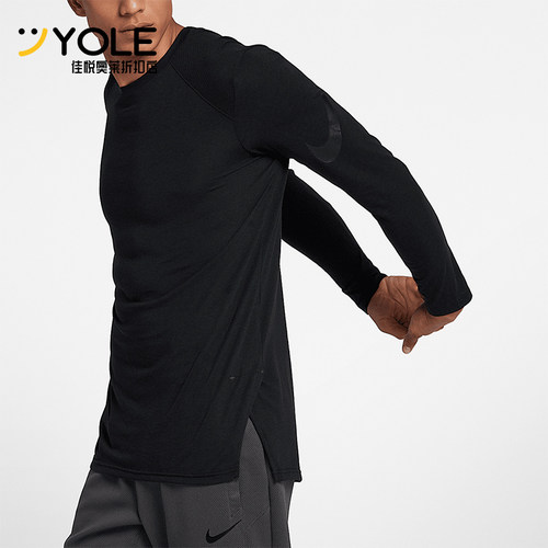 Nike/耐克正品新款男士篮球运动休闲圆领长袖T恤891602-010