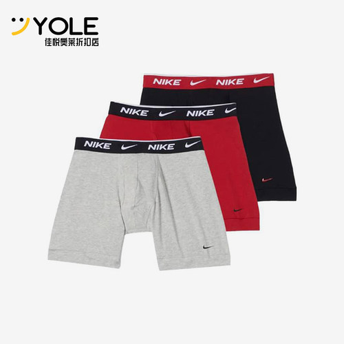 Nike/耐克正品时尚男士字母印花经典松紧腰平角内裤KE1107-012
