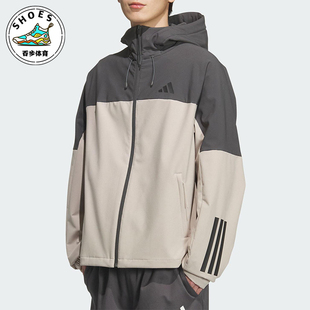 Adidas/阿迪达斯正品V SFT SHELL JK2男女连帽拼接宽松外套KF5231