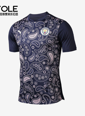 Puma/彪马正品2025男士日常圆领套头耐穿透气足球短袖758030-09