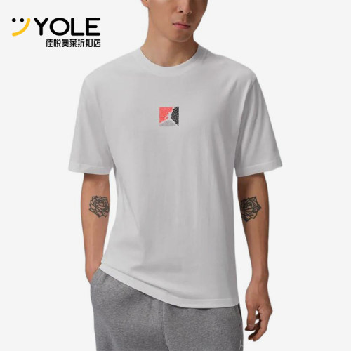 Nike/耐克正品JORDAN新款男白色印花圆领经典短袖T恤IF3065-100