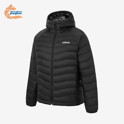 Adidas/阿迪达斯正品FW24男女休闲连帽保暖耐穿运动羽绒服JW1682