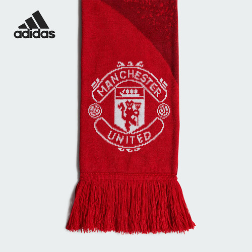 Adidas/阿迪达斯正品MUFC SCARF男女足球文化运动围巾IY0440