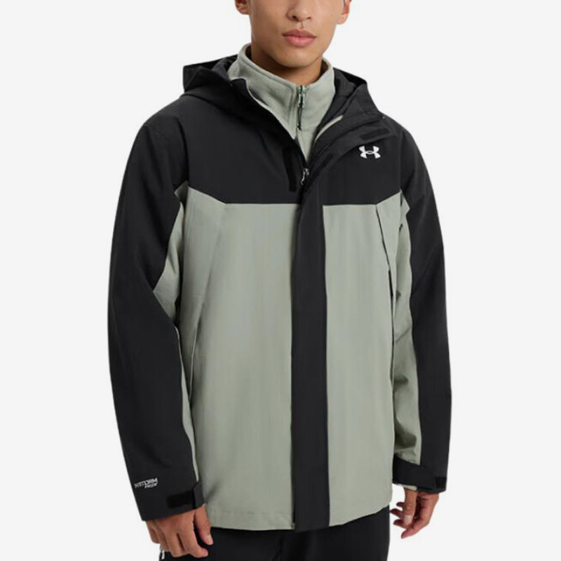 UA/安德玛正品新款男士宽松复古摇粒绒三合一冲锋衣6001977-002