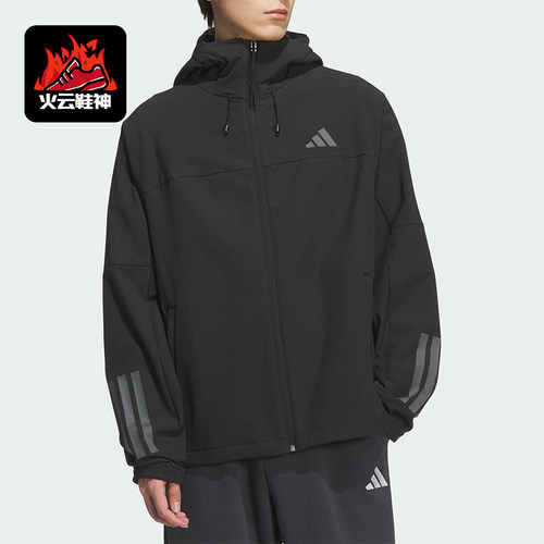 Adidas/阿迪达斯正品V SFT SHELL JK2男女宽松运动连帽外套KF5224