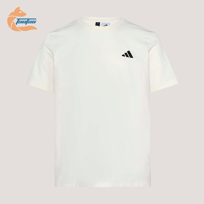 Adidas/阿迪达斯正品春季男女通勤圆领经典亲肤运动休闲T恤KU6396