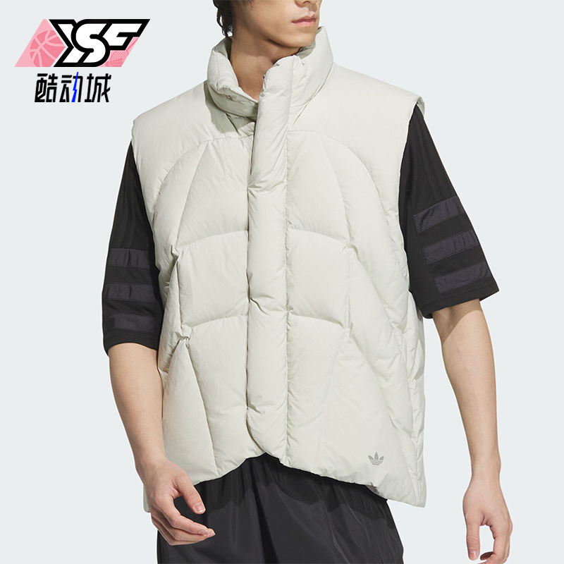 阿迪达斯男士宽松保暖羽绒马甲