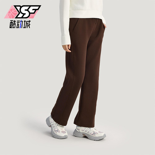 Adidas/阿迪达斯正品2025冬季款女士日常针织直筒运动长裤KH2686