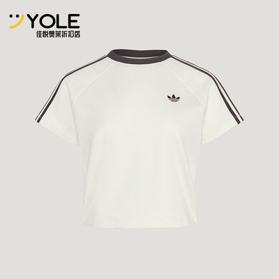 Adidas/阿迪达斯正品三叶草女士透气简约经典时尚短袖T恤KY8479