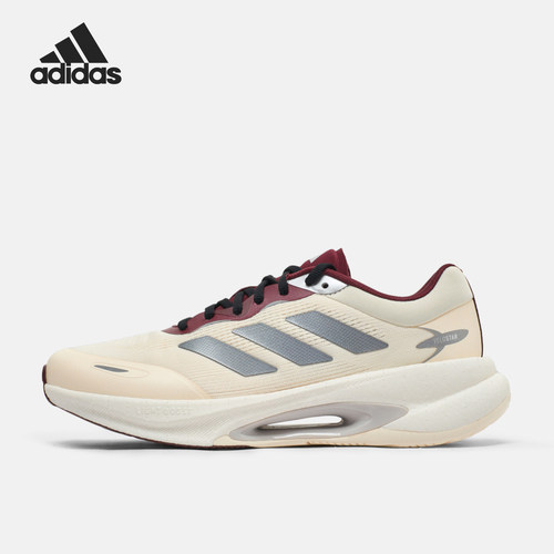 Adidas阿迪达斯正品女拼色系带耐磨运动舒适跑步鞋KZ7323