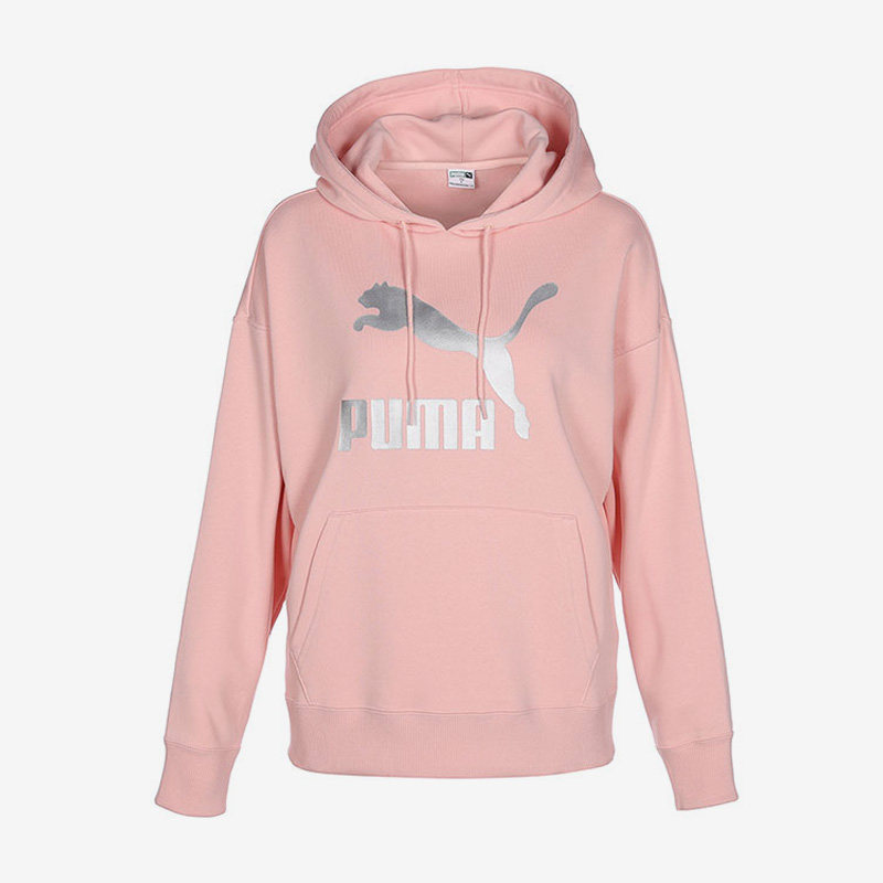 Puma/彪马正品新款CLASSICS休闲女子连帽套头衫卫衣535337-66