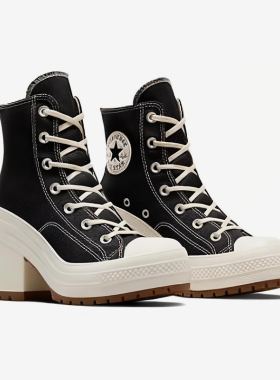 Converse/匡威正品新款女士高帮运动休闲减震高跟帆布鞋A05347C