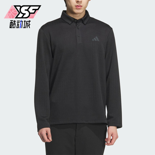 Adidas/阿迪达斯正品2025男士提花针织运动经典长袖POLO衫JN1232