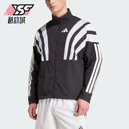 Adidas/阿迪达斯正品2025秋季款男士休闲跑步立领运动外套HZ3692