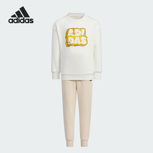 小童印花運動休閑長袖 Adidas 阿迪達斯正品 新款 IY5036 套裝