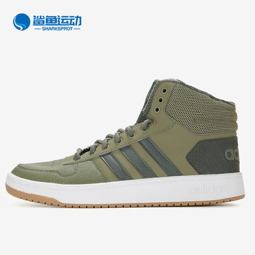 阿迪达斯冬季新款耐磨高帮板鞋