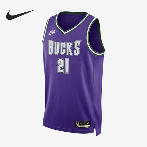 Nike/耐克正品DRI-FIT 男子密尔沃基雄鹿运动球衣DO9450-505
