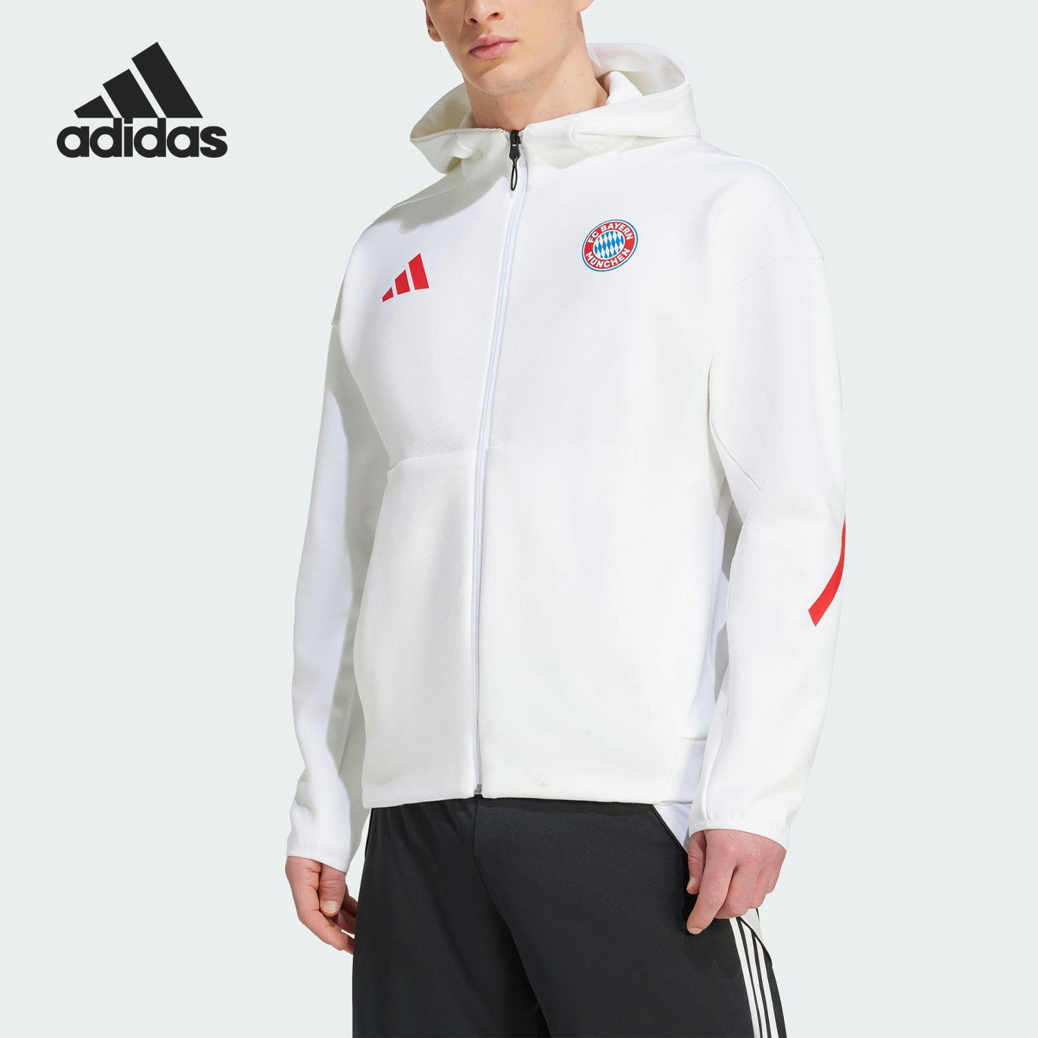Adidas/阿迪达斯正品JACKET 男士连帽双面针织运动足球外套JM9439