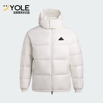 Adidas/阿迪达斯正品冬季男女运动连帽保暖宽松休闲羽绒服KH3421