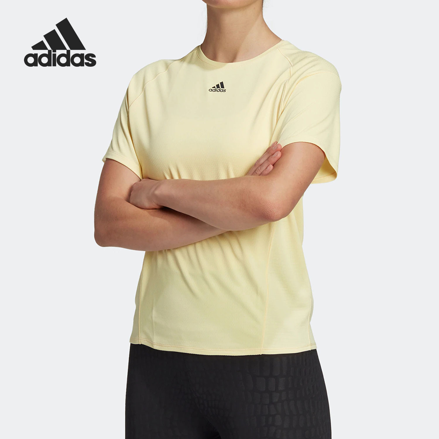 Adidas/阿迪达斯正品夏季女子运动训练跑步透气短袖T恤HR8362