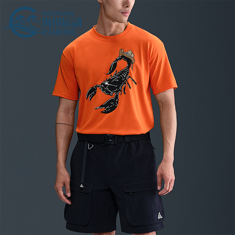 Nike/耐克正品2025夏季款男士运动宽松印花休闲短袖HV1291-819