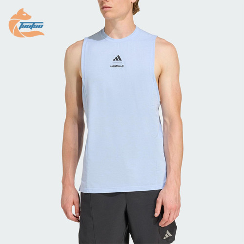Adidas/阿迪达斯正品LESMILSTANKTOP新款男经典浅蓝色背心KD4348