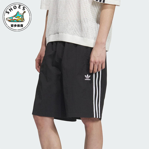 Adidas/阿迪达斯正品三叶草男士足球风休闲经典梭织短裤KC0154