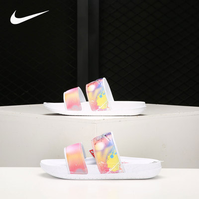 Nike/耐克正品当季新款女子双绑带扎染忍者运动拖鞋 DJ4282