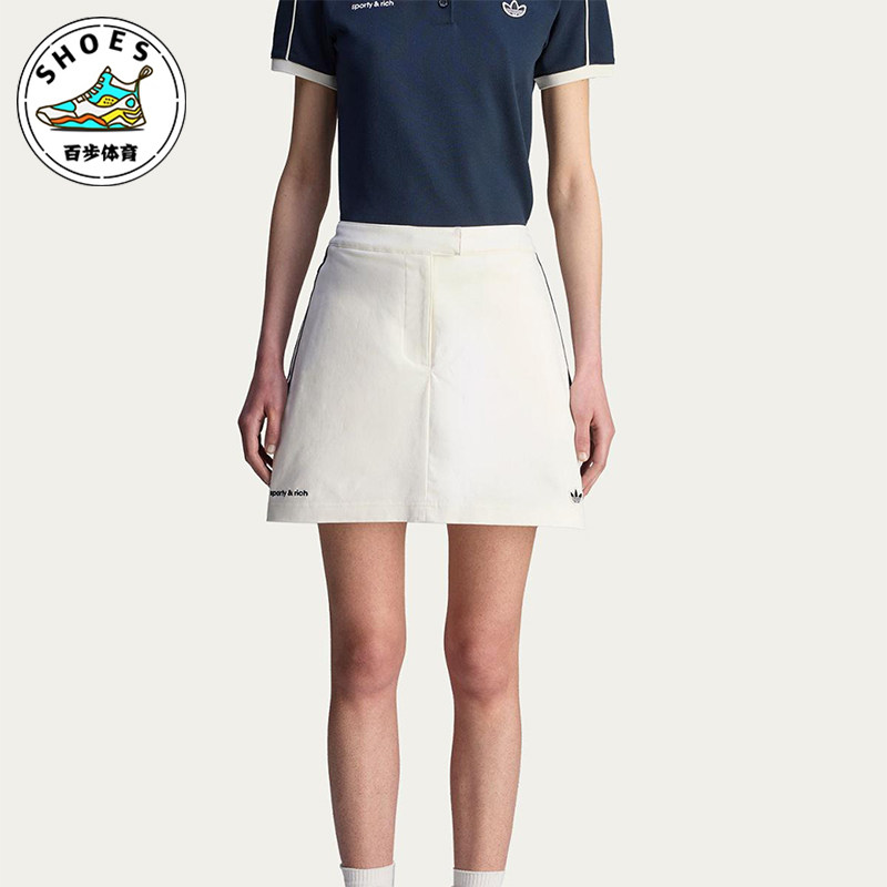 Adidas/阿迪达斯正品三叶草女士网球三条纹经典运动裙裤JL7194