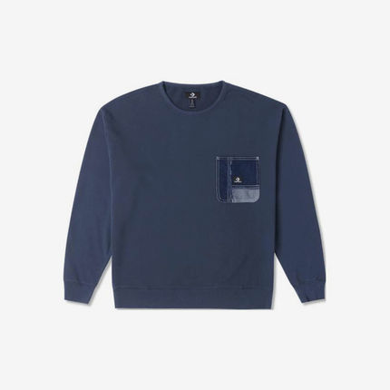 Converse/匡威正品新款男女胸前口袋圆领针织套头衫10025519-A02