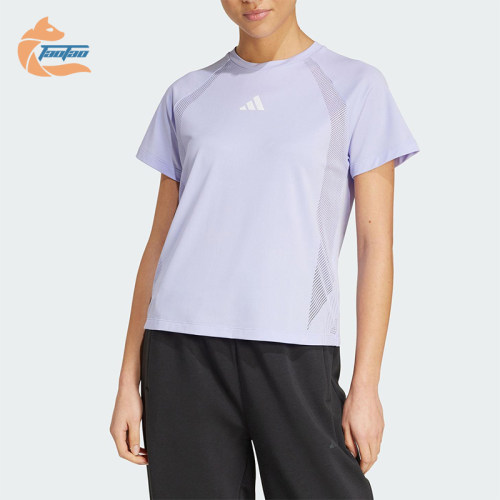 Adidas/阿迪达斯正品2025夏季女士经典跑步训练透气短袖JE6201