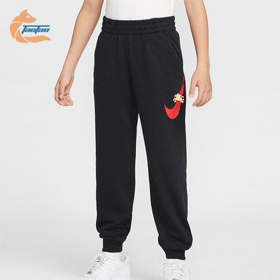Nike/耐克正品Sportswear大童休闲松紧腰束脚印花长裤IQ3935-010
