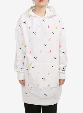 Puma/彪马春秋新款女子运动连帽卫衣长款连衣裙531648-02